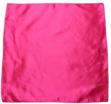New Mens Rose Solid Polyester Hand Made Pocket Square