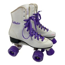 Seneca Rink Master Womans Size 7 Roller Skates Purple White 80s Very Good