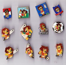 Copa Mundial de la FIFA 1994 EE. UU. Mascota holandesa KNVB pin insignia Asociación Holandesa de Fútbol
