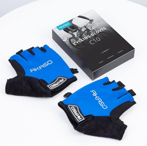 AKASO Cycling Bike Gloves Half Finger Shockproof MTB Mountain Bicycle Gloves US* - Picture 14 of 14