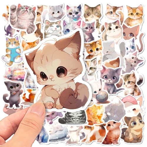 Vintage Image Shabby Retro Nursery Kitty Cats Kittens Waterslide