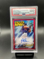 2022 Topps Finest Flashbacks Pete Alonso Power Kings auto red 1/5 PSA 10 Pop 1