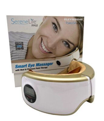 SereneLife Smart Eye Massager w/ Heat, Vibration & Pressure Point Therapy 5 Mode