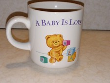 Vintage Russ Berrie Co.,"A Baby Is Love", Small Ceramic Mug