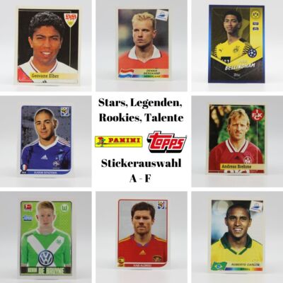 Panini Topps Fussball | Stars, Legenden, Rookies, Talente | Sticker Auswahl
