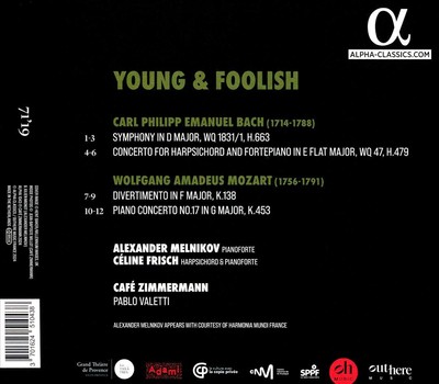 ALEXANDER MELNIKOV / CÉLINE FRISCH YOUNG & FOOLISH: MOZART & C.P.E. BACH NEW CD