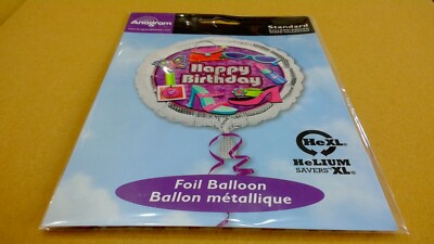 Anagramm Mädchen 17'' runder Folienballon Happy Birthday Made in USA 119952