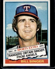1976 Topps Traded #411T Bill Singer Texas Rangers - Nice Card