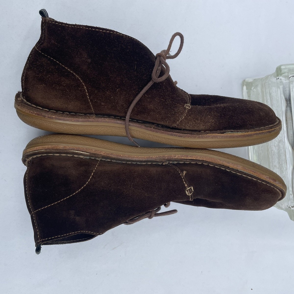 COLE HAAN & TODD SNYDER BROWN LEATHER SUEDE CHUKKA SHOES Sz 