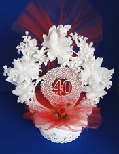 New Lisa Anne Elegant 40TH Wedding Anniversary Caketopper  5