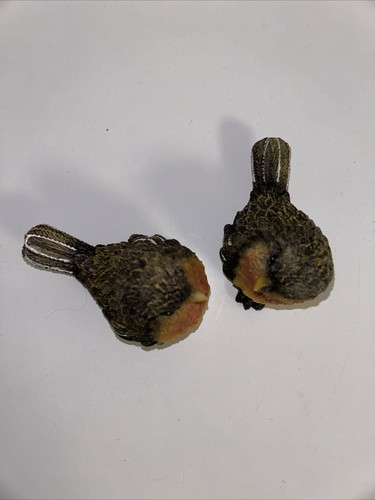 Pair Of Birds, Black/ Brown/ Yellow Resin. Nice Detailing Realistic - Bild 2 von 10