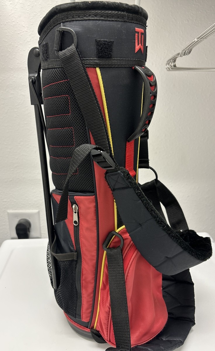 Nike Tiger Woods Golf Stand Carry Bag Kids Youth Junior Black/Red