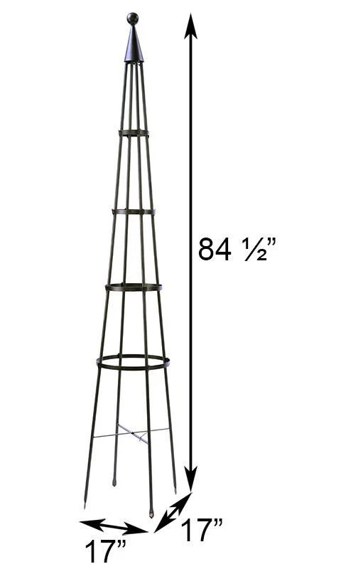 Obelisco de jardín Achla, gris, 84,5" Foto 4 de 4