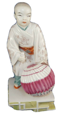 Antike Augarten Wien Vienna Porzellan Asiatische Figur Figurine Porzellan Figur