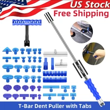 Paintless Dent Repair Removal Kit T Slide Hammer Glue Puller Tabs Car Body Tool