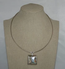 Silpada Sterling Silver Puffy Pillow Pendant on Omega Snake Chain S1118 & N1111