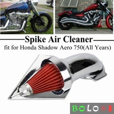 Limpiador de filtro de admisión de aire con clavo cromado para Honda Shadow Aero 750 VT750 todos los años