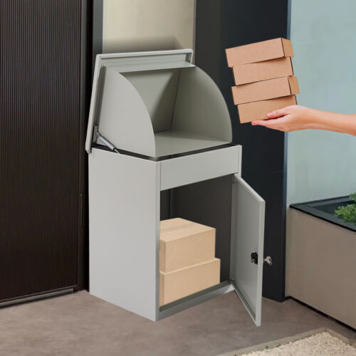 Large Parcel Package Delivery Drop Box Home Porch Lockable Mailbox Wall Mounted
