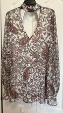 $390 Show Me Your Mumu Women's White Paisley Josephine Choker Mini Dress Size S