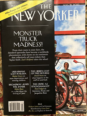 The New Yorker Magazine - August 21 , 2023  Monster Truck Madness!