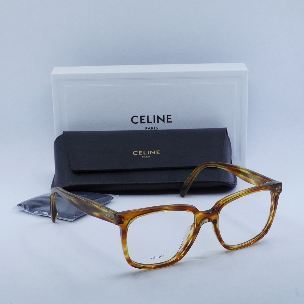 メガネ Celine Eyewear CL50020I 056 Square Frame Light Havana NEW CELINE CL50020I 056 Light Havana 53mm Eyeglasses | eBay