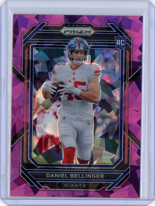 DANIEL BELLINGER 2022 Panini Prizm RC Purple Ice #364 Giants Aztecs 108/225