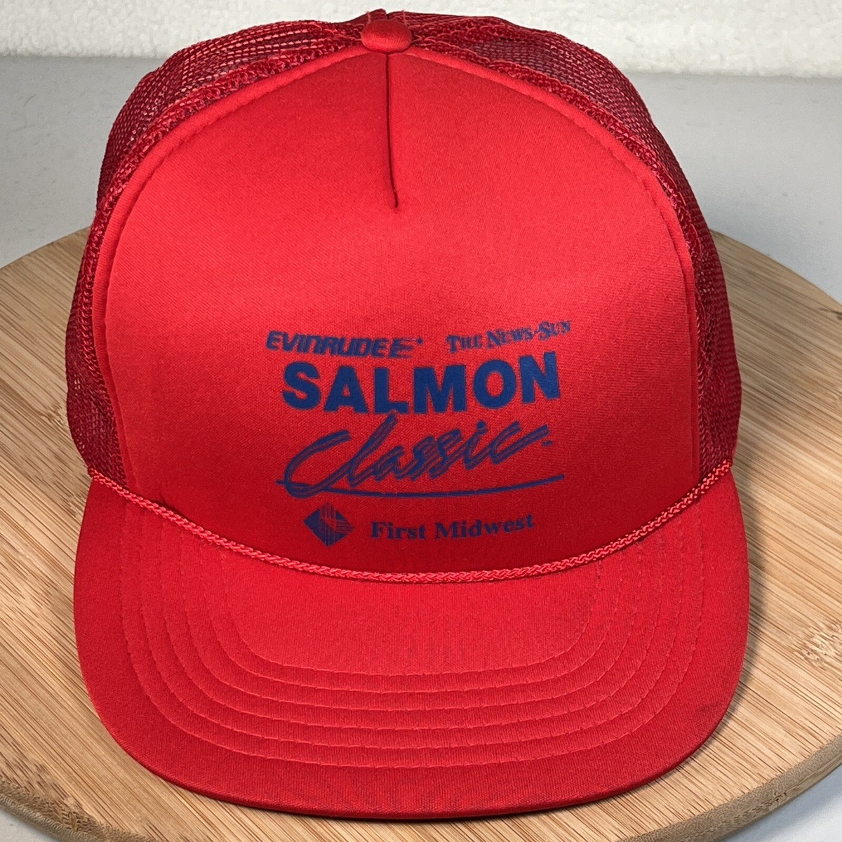 Vintage Salmon Classic Trucker Hat Cap Snapback Fishing