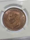 1937 Great Britain Bronze Penny United Kingdom England Coin King George Vi Ms 64