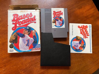 Bases Loaded NES CIB game, box, manual, insert tested and working