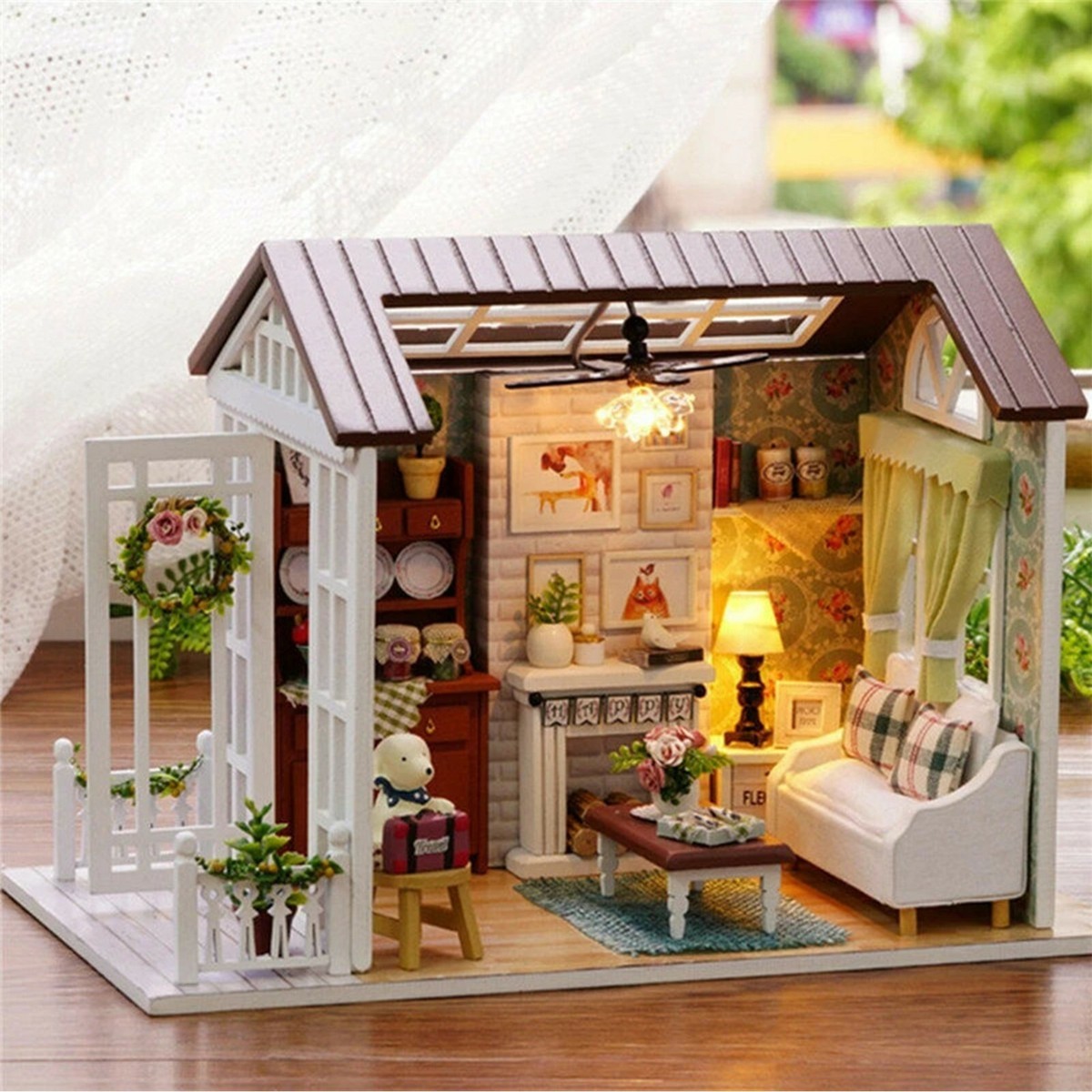 Miniature Cardboard House Diy Miniature Modern Party Home DIY