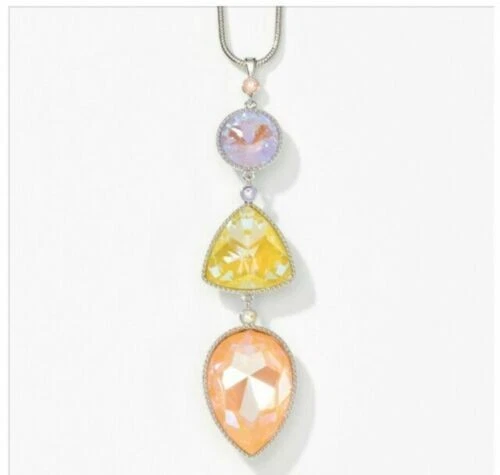 VETEMENTS Ciondolo Touchstone Cristallo di Swarovski FLUIDITÀ PESCA Rodiato