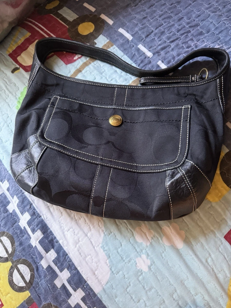 Coach Black Signature Hobo Bag | eBay