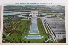 Washington DC Lincoln Memorial Reflecting Pool Postcard Old Vintage Card View PC