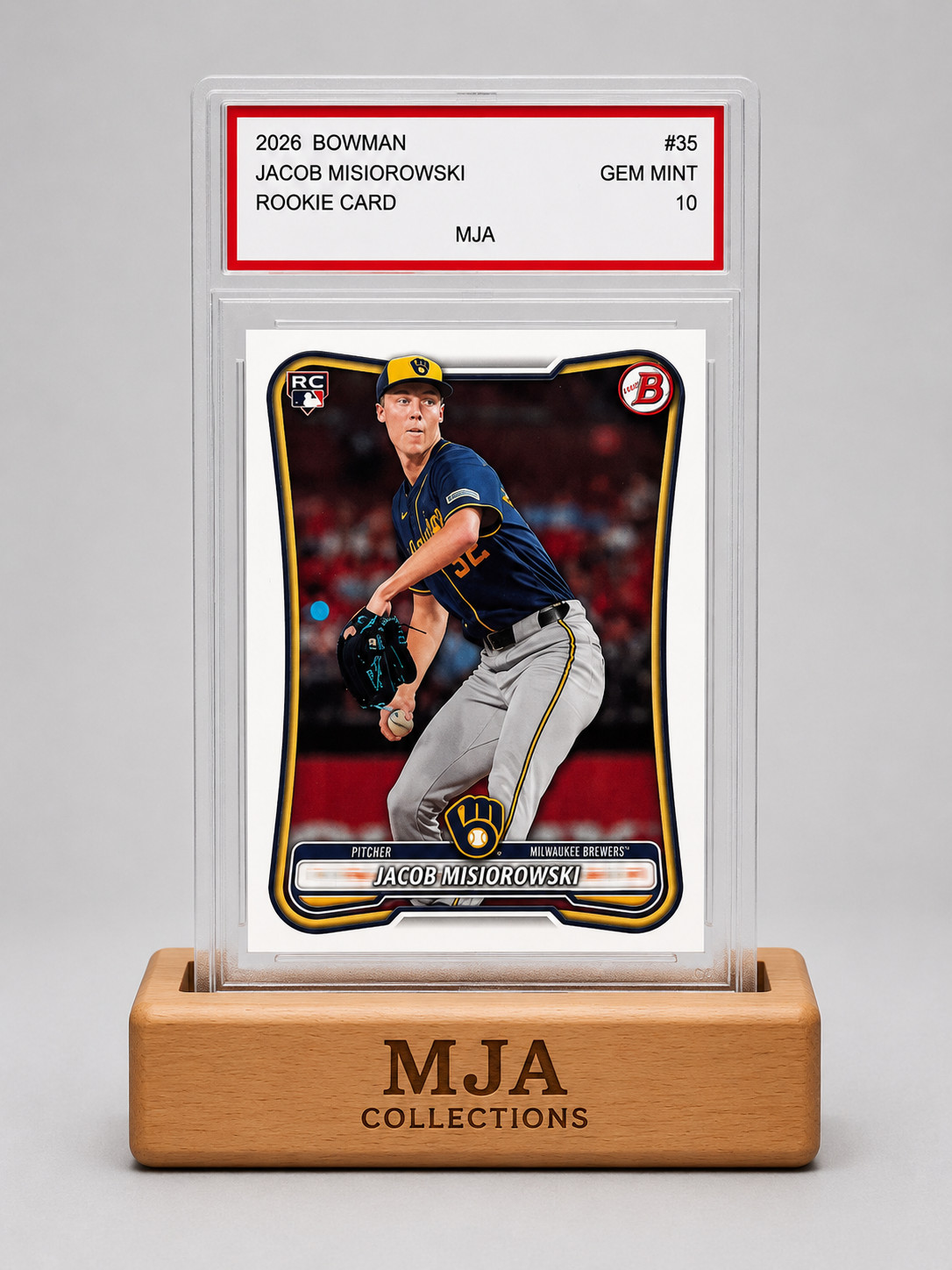 2026 Bowman Jacob Misiorowski RC #35 Gem Mint 10 Rookie Brewers