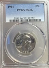 PCGS 1964 Proof Washington Quarter SILVER PR66 Combined Shipping