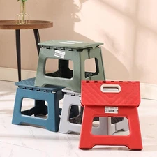 Lightweight Folding Step Stool: Multi-purpose, Handheld, Non-slip Plastic Benche