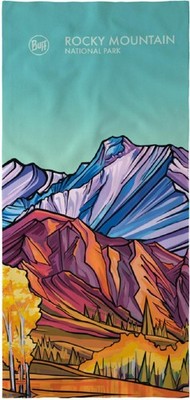 Buff CoolNet UV Multifunctional Neckwear, National Parks Rocky Mountain Multi