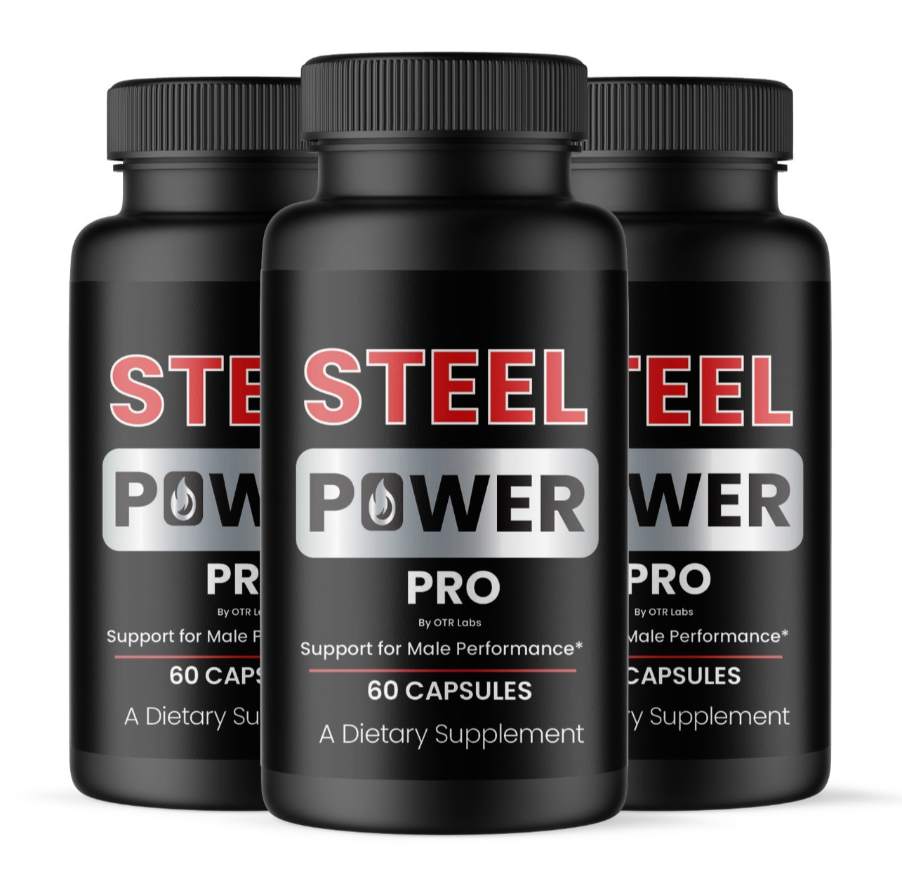 Steel Power Pills for Men Performance 180 Capsules, SteelPower Supplement 3 Pack