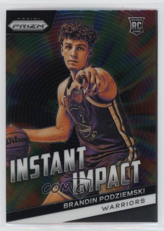 2023-24 Panini Prizm Instant Impact Brandin Podziemski #25 Rookie RC zg6