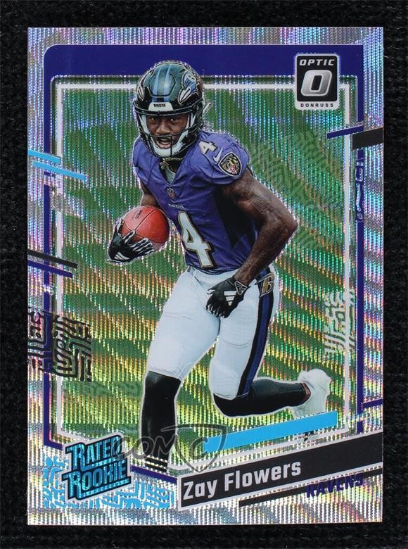 2023 Panini Donruss Optic Rated Wave Prizm /300 Zay Flowers #210 Rookie RC 16wc