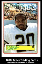 1983 Topps Russell Gary #113 New Orleans Saints Rookie NFL Football