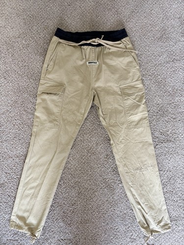 Fear Of God Essentials Drawstring Cargo Pants Elastic Waist Khaki