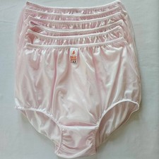 6 Plus Underwear Nylon Woman Granny Panties Comfort Soft High Waist 42"-48"Pink