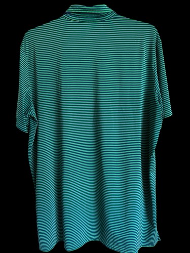 Ralph Lauren Polo Golf Men Shirt Blue Green Stripe Short Sleeve Greenbrier Sz XL - Picture 2 of 6