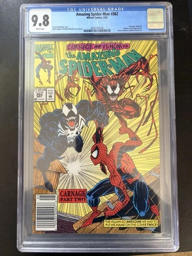 The Amazing Spider-Man #362 Newsstand CGC 9.8