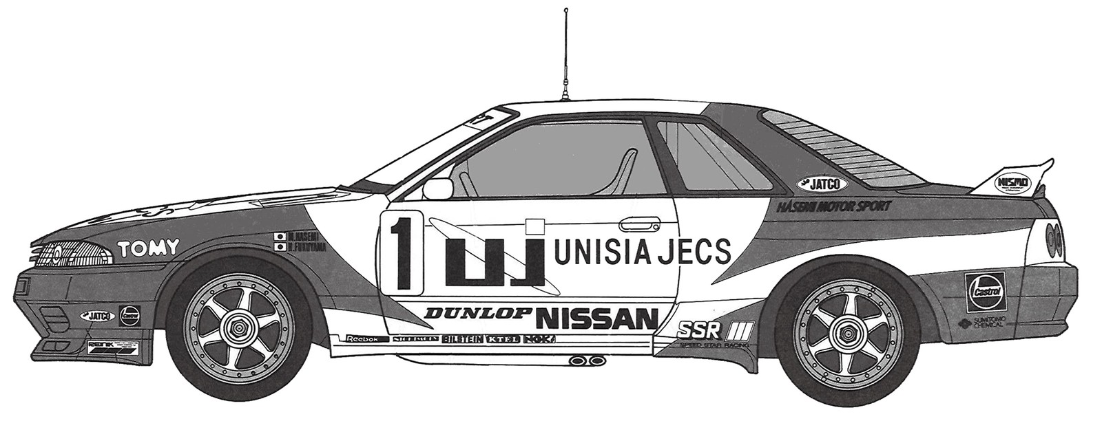 Модель Fujimi 112 Серия ОСЕЙ 5 Unisia Jecs Skyline BNR32 Модельный комплект JTC 1993 года выпуска 42790₽