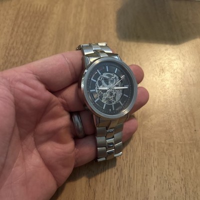 Men's Wristwatch Kenneth Cole New York KC-3925 U54-12 Skeleton Dial Hand Wound