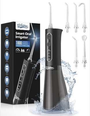 WELLFINE Water Dental Flosser Teeth Pick - 4 Modes Cordless Oral Irrigator 300ML