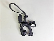 Black Scaredy Cat Bag Charm Faux Leather Frightened Cat New in Package