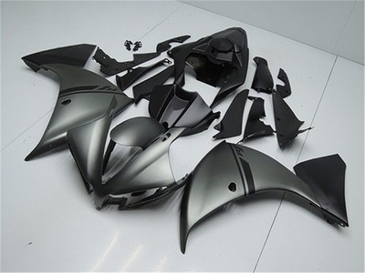FKA Injection Grey Black Fairing Fit for 2012-2014 Yamaha YZF R1 Cowl Set New